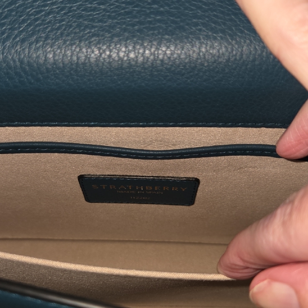 Strathberry Teal Leather Shoulder Bag - Picture 9 of 13
